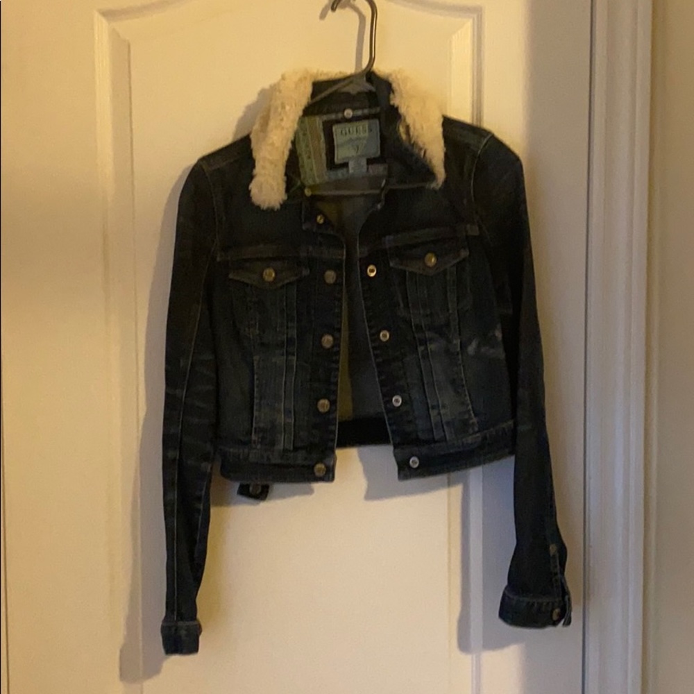 Guess denim jacket with removal sharpa